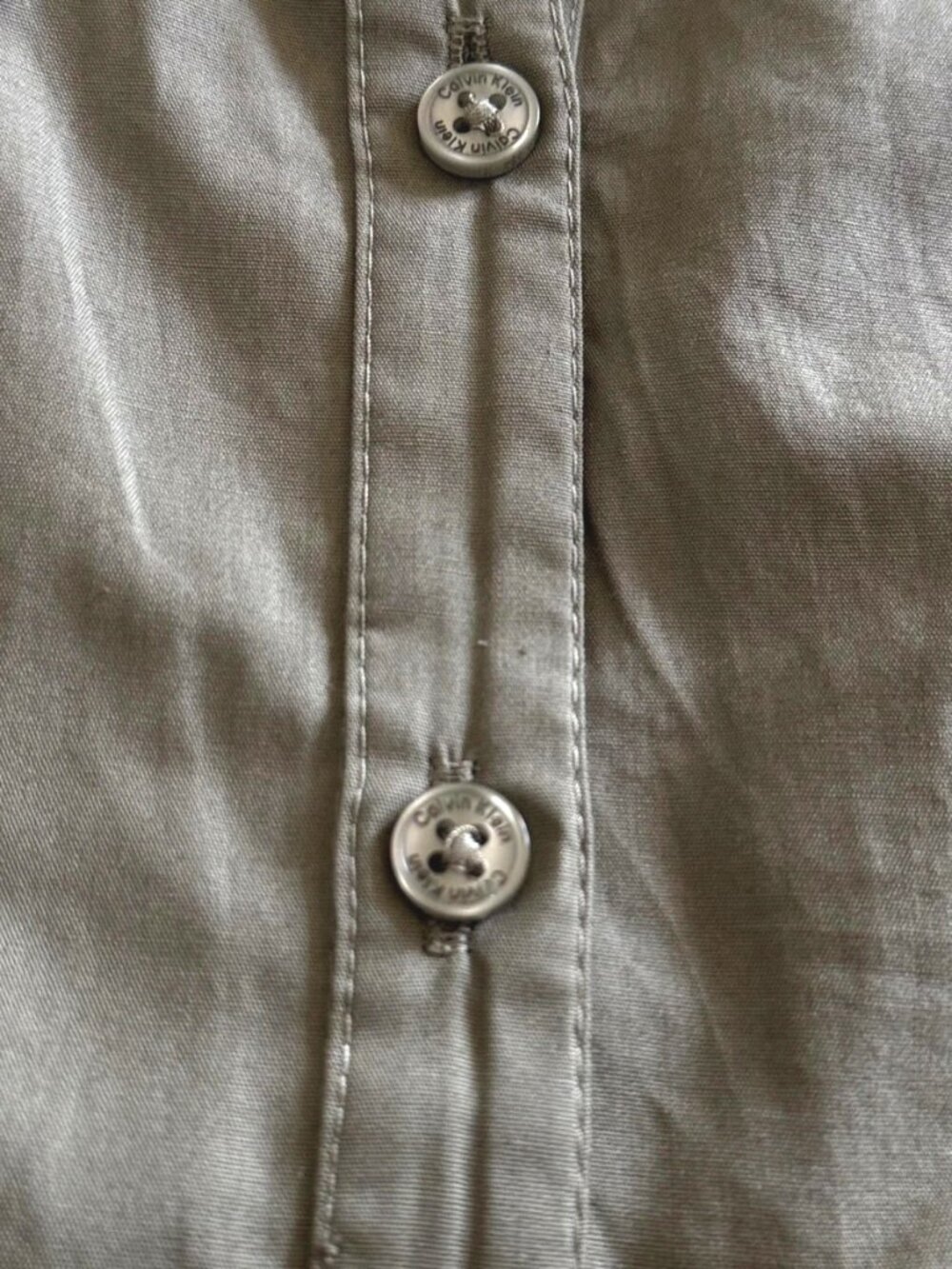 Calvin Klein Women's Olive Khaki Cotton Tiered Maxi Shirt Dress  Size 8 NWT - Picture 12 of 14